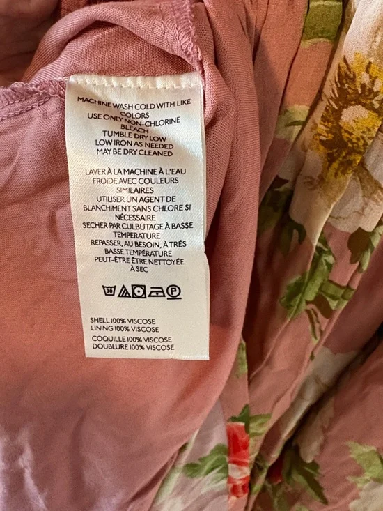 Anthropologie Floral Smocked Waist Maxi Dress - Blush Pink - Picture 8 of 8